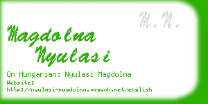 magdolna nyulasi business card